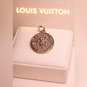 Luxury, Louis Vuitton Gold and Purple Pendant charm/ zipper pull - reversible